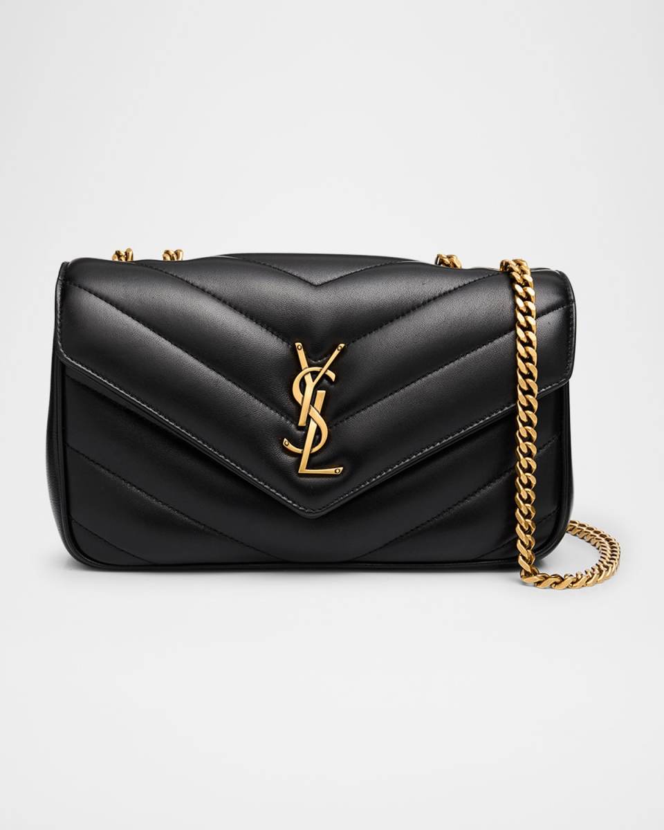 Loulou Small YSL Shoulder Bag in Quilted Leather
